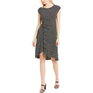 𝅺MAX Studio Striped Office Y2K Textured Knit Asymmetrical Dress - Women's CN